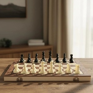 Ajedrez de Madera de la Mejor Calidad, Madera Sólida de Alta Calidad, Tablero de Ajedrez Plegable y Portátil, Color y Tamaño Personalizables - Product Image 5