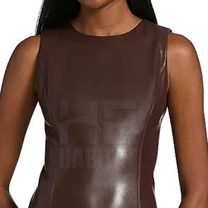 Nuevo Diseño, Vestido de Cuero Genuino para Mujer, Diseño Elegante, Tela Suave y Transpirable, Ideal para Atuendos de Noche - Product Image 6