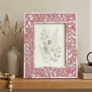 Cadre photo exclusif en nacre incrustée, sur mesure, taille et forme personnalisées, présentoir photo élégant fait main pour une décoration intérieure de luxe - Product Image 1