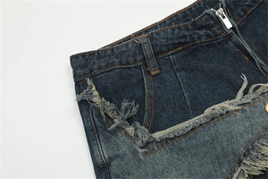 Pantalones Cortos de Mezclilla Premium para Hombre, Fabricante, Logotipo Personalizado, Mezclilla Elástica Flexible, Corte Relajado Contemporáneo, Prenda Lavada, Casual de Verano - Product Image 5
