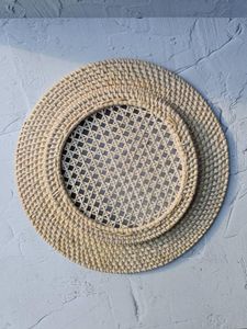 Handmade Rattan <b>Plate</b> Vietnam Round Charger <b>Plate</b> Rustic Serving Tray Natural Woven Eco Kitchen Table Decoration Craft 33Cm - Product Image 4