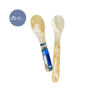 Cuillère à caviar en nacre haut de gamme, tendance, de luxe, écologique, faite à la main, bleue – Meilleures ventes - Product Image 3