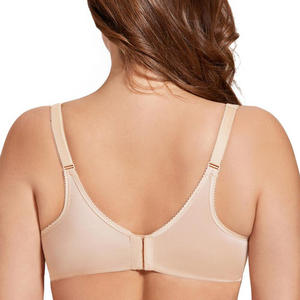 Soutien-gorge à armatures grande taille pour femme, maintien élevé, respirant, lisse, sans coutures, couvrance totale, col en V, yoga, fermetures éclair, Spandex/Polyester - Product Image 2