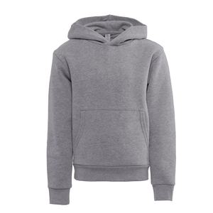 เสื้อฮู้ดแบบสวมหัวผ้าฟลีซสีเทาสำหรับวัยรุ่นมีฮู้ดผ้าฟลีซกันหนาวแบบสวมหัวเสื้อฮู้ดแบบ80/20สำหรับวัยรุ่น - Product Image 4