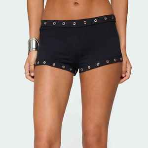Short décontracté pour femme avec cordon de serrage ajustable, léger, respirant, idéal pour l'été et les activités de plein air, orné de strass - Product Image 1