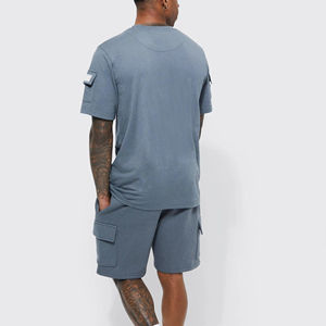 Conjunto Casual de Alta Calidad para Hombre, Hecho a Medida, Camiseta Transpirable y Ligera con Diseño Antiarrugas, Conjuntos Cortos de Verano para Hombre - Product Image 2