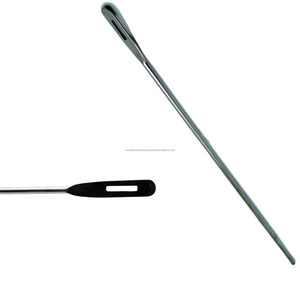 Sonda Oftálmica Veterinaria Reutilizable de Acero Inoxidable con Punta Excéntrica para Examen Oftalmológico Animal - Product Image 1