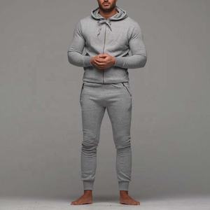 แฟชั่นชั้นนำ คุณภาพดีที่สุด ผ้าฝ้าย 100% เสื้อฮู้ดน้ำหนักเบา ชุดลำลองฤดูใบไม้ร่วง 2 in 1 ชุดวอร์มแบบ unisex ขายส่ง - Product Image 3