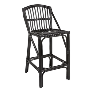 Tabouret de bar en rotin naturel noir de haute qualité, confortable, fabriqué par des artisans vietnamiens - Product Image 4