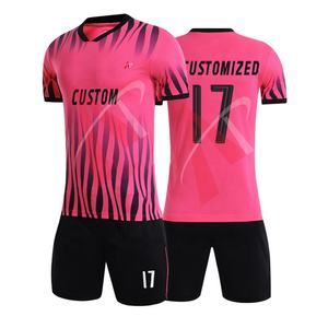 Uniforme de maillot de football respirant de haute qualité impression de logo couleur personnalisable prix de gros ensembles d'uniformes de football vierges bon marché - Product Image 1