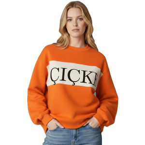 Sweat-shirt doux à col montant pour femme, confort premium décontracté - Product Image 1