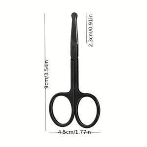 Ciseaux de luxe pour la coupe des poils du nez, pointe arrondie de sécurité, acier inoxydable, ciseaux de toilettage personnel pour hommes, usage professionnel - Product Image 5