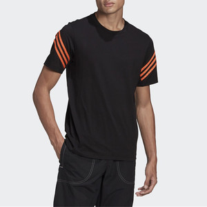 T-shirt à manches courtes pour homme, taille plus, coupe décontractée, noir, imprimé, respirant, 100% coton - Product Image 3