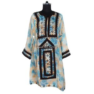 BDR086 Top/Túnica/Kurta Kutchi Vintage con Estampado Floral Real, Hecho a Mano, Estilo Bohemio, de Proveedor Indio, Vestido Vintage Hecho a Mano - Product Image 5