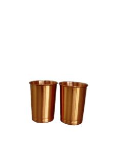 Gobelet à eau en cuivre pur avec bord perlé, finition texturée circulaire, verre à boire ayurvédique, vaisselle de cuisine, cadeau - Product Image 6