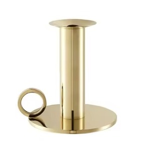 Designer Interior Accent Metal Candle Stand Stylish Candle Holder <b>Decorative</b> <b>Table</b> Centerpiece Home <b>Decor</b> - Product Image 4