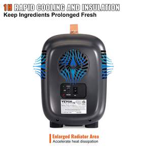 Mini 4 litres/6 canettes Portable AC/DC refroidisseur plus chaud réfrigérateur noir ETL certifié pour chambre dortoir bureau voiture voyage soins de la peau cosmétique - Product Image 4