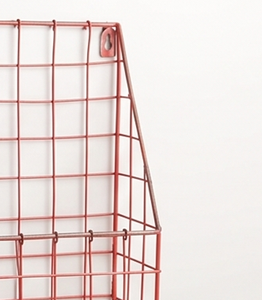 Premium Red Metal <b>Wire</b> <b>Storage</b> <b>Basket</b> Rectangle Hanging Modern Multi-Purpose Neatening Organizing Rack - Product Image 2