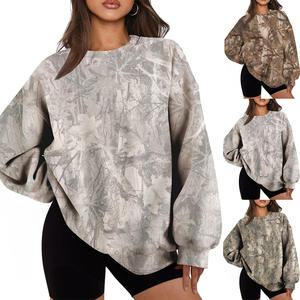 Sudadera Holgada de Alta Calidad para Mujer, Otoño-Invierno 2026, Forrada, Transpirable, con Cuello Redondo y Estampado de Ramas - Product Image 5
