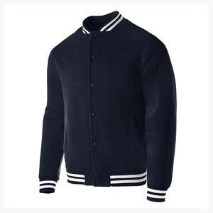 Best Selling Custom High Quality Wool Stand Collar Cartoon Patchwork Sleeves Letterman Bomber Varsity <b>Jacket</b> <b>Men</b> Women - Product Image 3