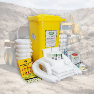 Oil Spill Kit 240 Liter Wheelie Bin – Industrial Oil Spill Cleanup and Emergency Response Absorbent Kit - Product Image 1