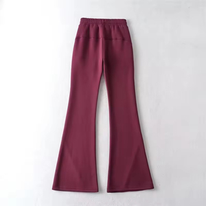 Nouveau design – Pantalons et jupes pour femmes – Pantalons unis taille haute – Pantalons de bureau formels amples à jambes larges – Pantalons longs jusqu'au sol - Product Image 5