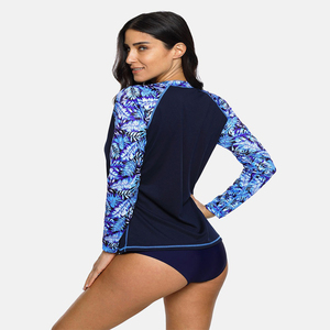 Maillot de bain anti-UV pour femme à manches longues, imprimé numériquement, respirant, avec design personnalisé gratuit - Product Image 4