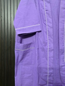 Peignoir de luxe en coton épais violet à séchage rapide pour femmes et couples, avec cordon de serrage, couleur unie - Product Image 6