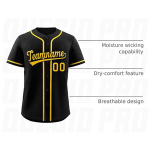 Camisetas de Béisbol Sublimadas Personalizadas de Alta Calidad, Camisetas de Béisbol con Botones, Ropa Deportiva de Moda, Ropa Casual para Equipos - Product Image 2