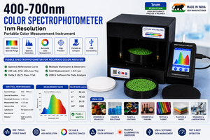 Spectrophotomètre de couleur 400-700 nm, résolution 1 nm, instrument de mesure de couleur portable - Product Image 4