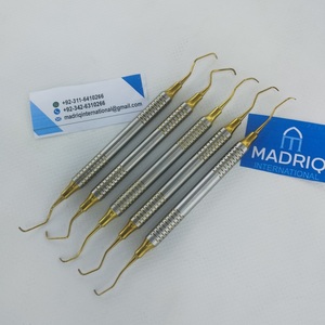 Ensemble d'instruments de restauration dentaire en composite plaqué or Madriq, en acier inoxydable - Product Image 3