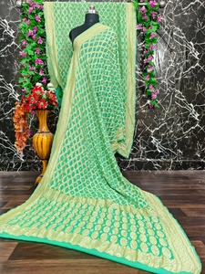 Elegante Saree Indio Neemzari Bandhani – Saree Teñido a Mano con Colores Vibrantes, Prenda Étnica de Diseño para Mujer - Product Image 2
