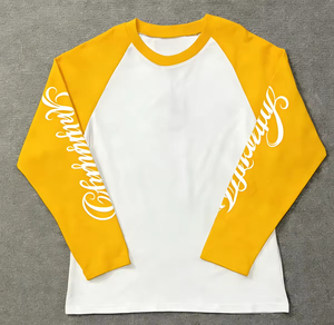 T-shirt de haute qualité 100% coton, streetwear, logo personnalisé, t-shirt à manches longues pour homme, t-shirt à manches longues en waffle pour homme - Product Image 5