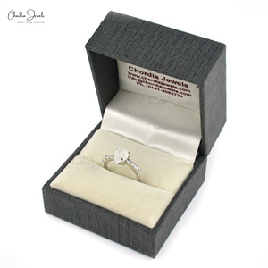 Chordia Jewels <b>Top</b> Selling <b>Rainbow</b> Moonstone & White Topaz Promise Ring for Her 2.1CT Irregular Gemstone Ring at Wholesale Price - Product Image 3