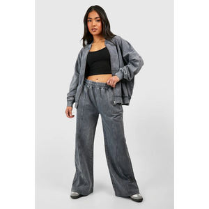 Custom Logo Cotton Women Sweat Suit Sports Sweat <b>Suite</b> <b>2</b> <b>Piece</b> Set Velour Track Suit Velvet Lady Tracksuit For Women - Product Image 4