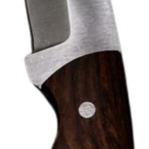 Cuchillo de Caza de Hoja Fija con Mango Bicolor de Nogal Oscuro y Resina Azul Profundo, Cuchillo de Supervivencia para Caza y Camping al Aire Libre con Espiga Completa - Product Image 5