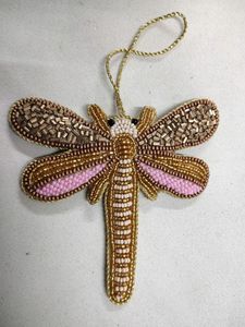 Luxury Floral Embroidery Beaded <b>Keychain</b> Decorative Key Ring for Women and Girls Handmade Beaded Embroidery <b>Keychain</b> with Detail - Product Image 3
