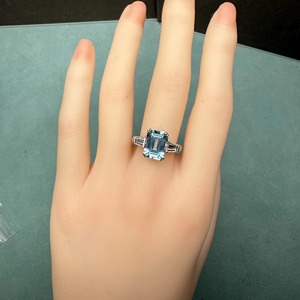 Fashion Evil Rings for Women Blue Crystal Protective Symbol Jewelry Adjustable Silver Plated Rings Wholesale - Product Image 1