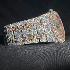 Relojes de Moissanita Personalizados al por Mayor, Reloj con Cristales VVS, Lujoso, Moderno, Antiguo, de Cuarzo, Acero Inoxidable, Cristal, al Mejor Precio en el Reino Unido - Product Image 1