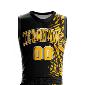 New Design Wholesale High Quality Breathable Moisture-Wicking Quick Dry Blue Sleeveless Basketball Uniform Teams Custom Logo - Product Image 3