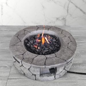 Braciere da Esterno in Cemento Rinforzato con Fibra, Grigio Pietra, 9 H X 28 W - Product Image 3