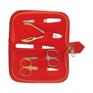 Wholesale Premium Stainless Steel Manicure <b>Pedicure</b> Kit Multi Color Leather Case Grooming Nail Care Set OEM Private Label - Product Image 1