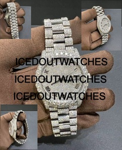 Luxury Full Bust Down Moissanite Watches Pass Diamond Tester Iced Out Bling Diamond Automatic Watches for Men - Product Image 3