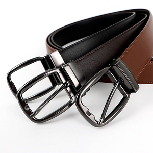 Ceinture en cuir véritable écologique avec boucle à ardillon classique en acier, largeur 3,0 cm, sangle de taille premium pour un usage décontracté - Product Image 4