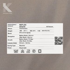 Tela Elástica de Algodón y Spandex para Hombre, Tejido Panamá Completo de 265GSM, Tejido Elástico con Diseño de Cesta de Melocotones, Proveedor al por Mayor OEM ODM - Product Image 6