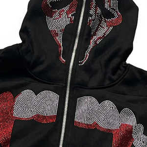 Sweat-shirt à capuche oversize pour femme, respirant, tissé, avec logo personnalisé sur le devant, style streetwear, de haute qualité, pour l'hiver - Product Image 6
