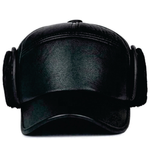 Custom <b>Mens</b> Driving Adjustable Snapback Cap Genuine Leather Baseball <b>Hats</b> for <b>Winter</b> - Product Image 6
