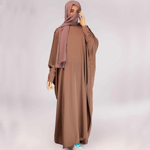 Abaya de luxe pour femmes avec broderie simple, robe longue musulmane à manches longues, kaftan de Dubaï, vêtements islamiques pour le Ramadan, les fêtes de l'Aïd - Product Image 1