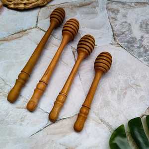 Custom Engraved Wooden Honey Dipper Stick Handmade Natural Wood Honey Drizzler Server for Kitchen Tabletop Decor - Product Image 5