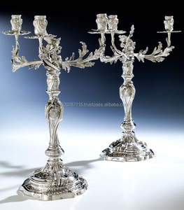 Candelabro de aluminio de tema tradicional ideal para decoración de eventos reales de hogares clásicos y mesas de cena románticas - Product Image 3